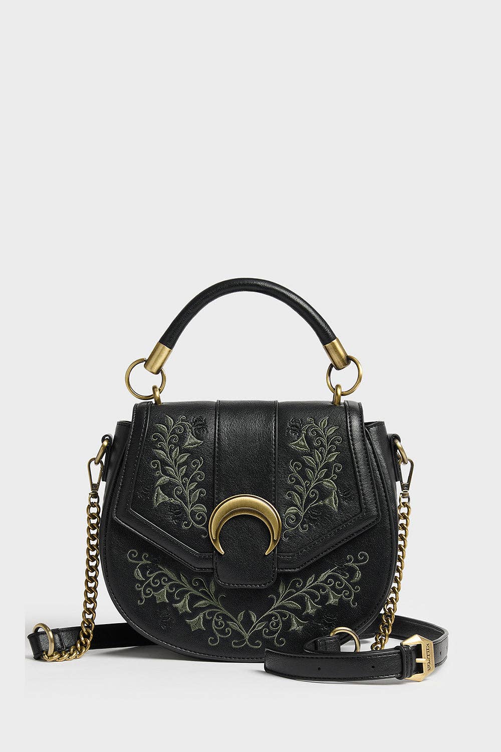 Lunar Fern Embroidered Handbag