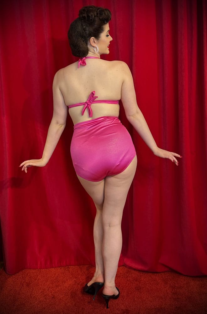 Pink Shimmer Monroe Bikini Top image 3
