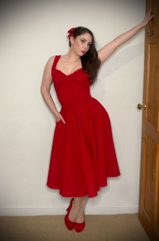 Aurora Swing Dress in Red image 4