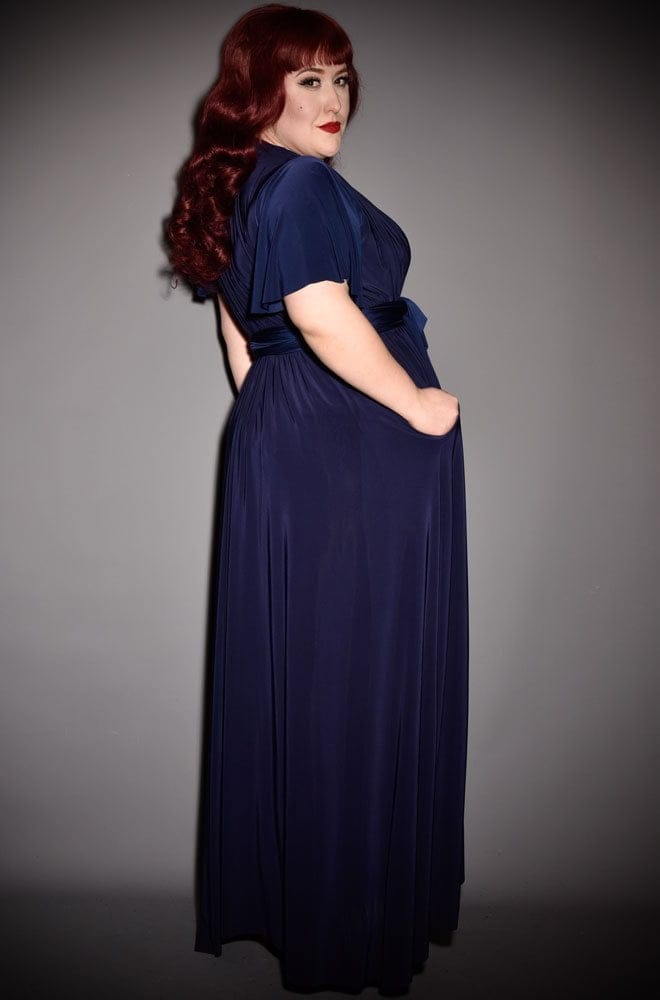 Navy Flutter Claudia Maxi Dress image 1