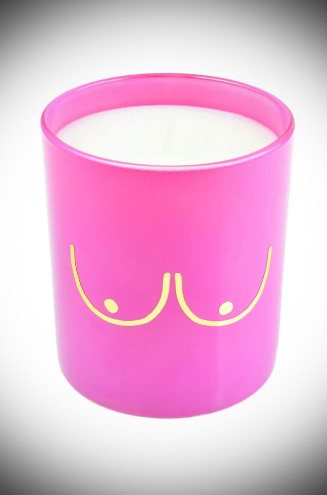 Bright Pink Boob Candle image 0