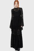 Black Hecate Lace Maxi Dress