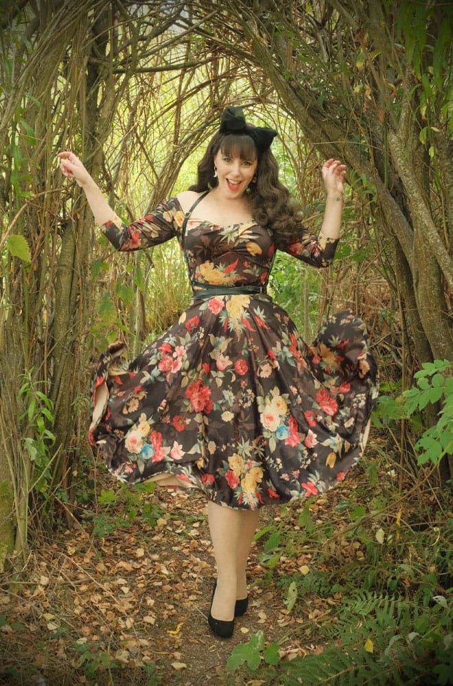 Winter Rose Velvet Adora Swing Dress image 6