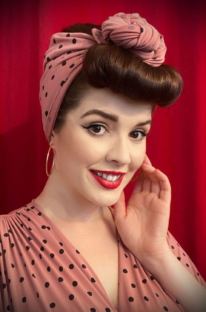 Pink Polka Hair Scarf image 0