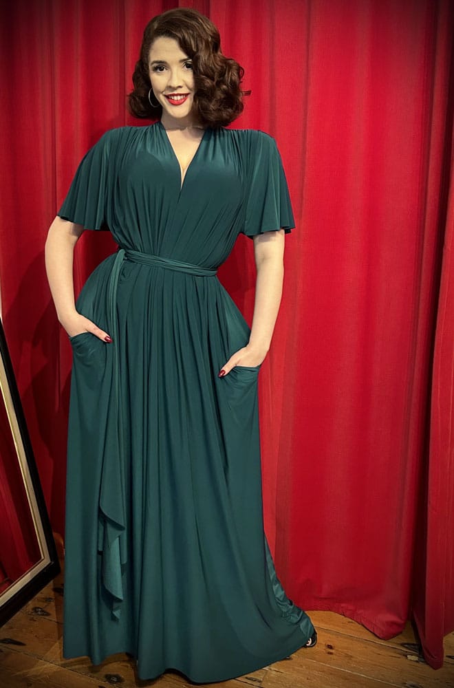 Green Flutter Claudia Maxi Dress image 2