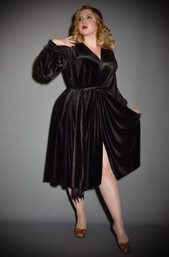 Black Velvet Claudia Dress image 2