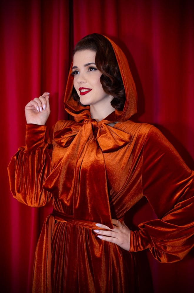 Pumpkin Velvet Alexandra Hood image 5