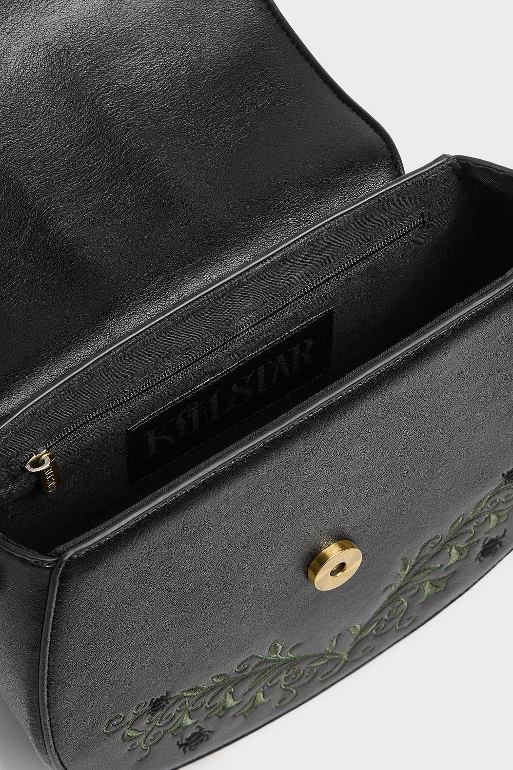 Lunar Fern Embroidered Handbag