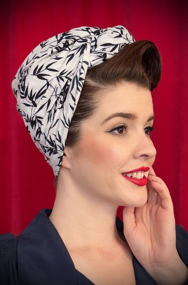 White Bamboo Hair Scarf image 1