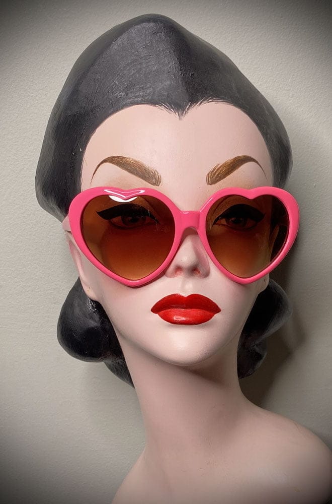 Pink Heart Eyes Sunglasses image 0