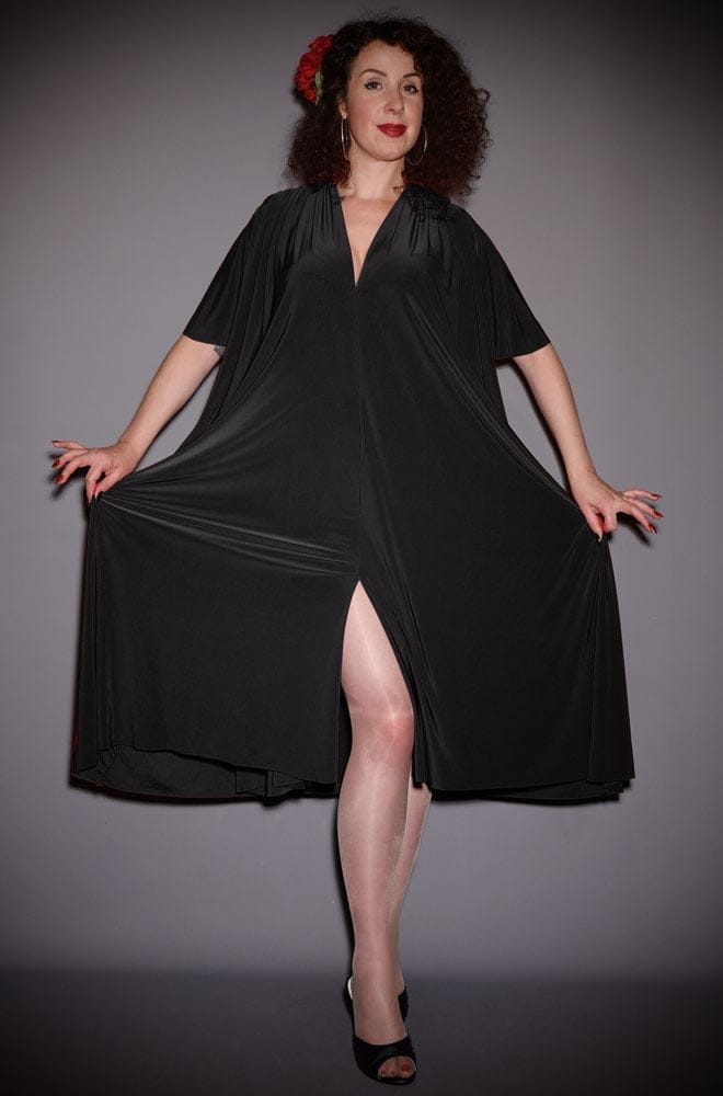 Black Flutter Sleeve Claudia Dress image 3
