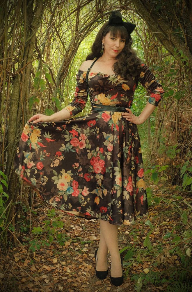 Winter Rose Velvet Adora Swing Dress image 10