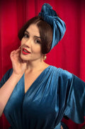 Teal Velvet Hair Scarf image 0