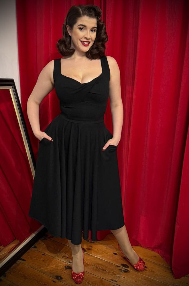Black Aurora Swing Dress image 9