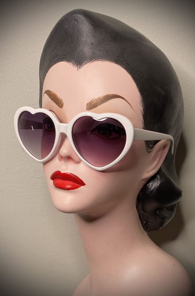 White Heart Eyes Sunglasses image 0