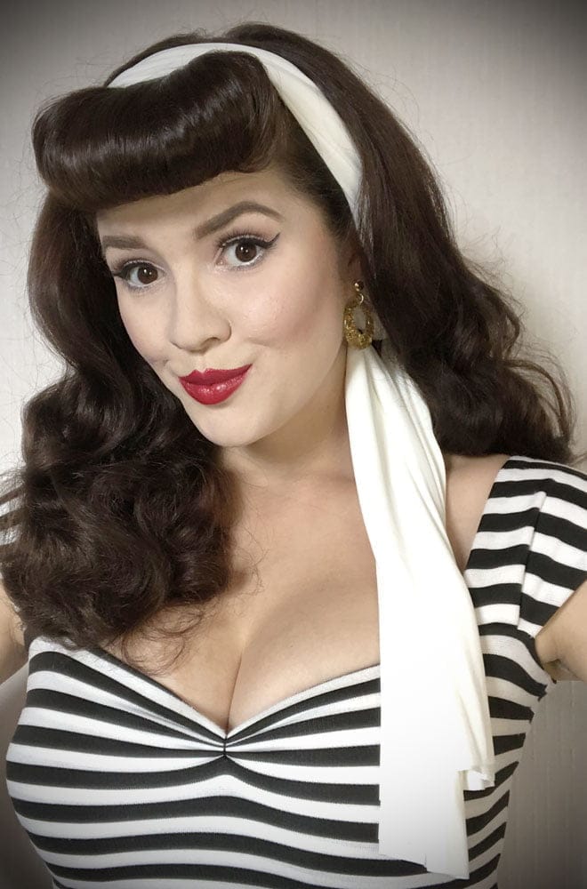Ivory Jersey Hair Scarf image 2
