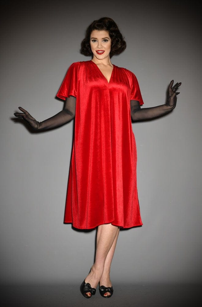 Red Velvet Claudia Flutter Dress image 3