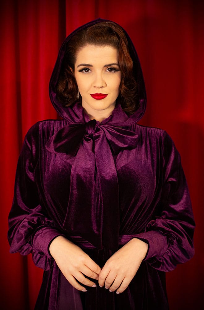 Purple Velvet Alexandra Hood image 0