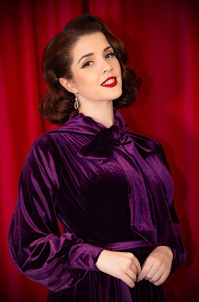 Purple Velvet Alexandra Hood image 2