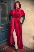 Red Velvet Claudia Flutter Gown image 0