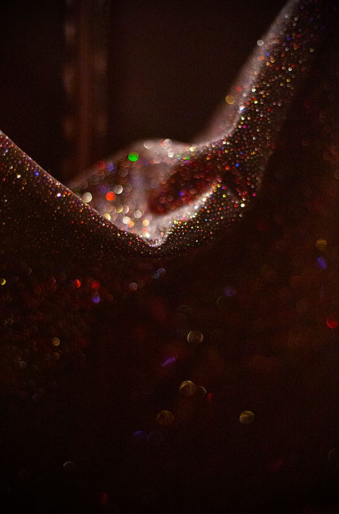 Rainbow Glitter Velvet Bettie Wiggle Dress image 7