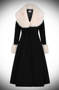 Faux Fur Collar Swing Coat image 0