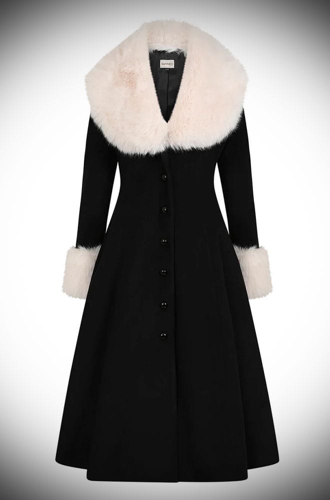 Faux Fur Collar Swing Coat image 0