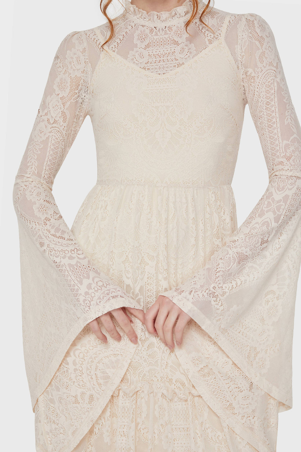 Antique white Hecate Lace Maxi Dress