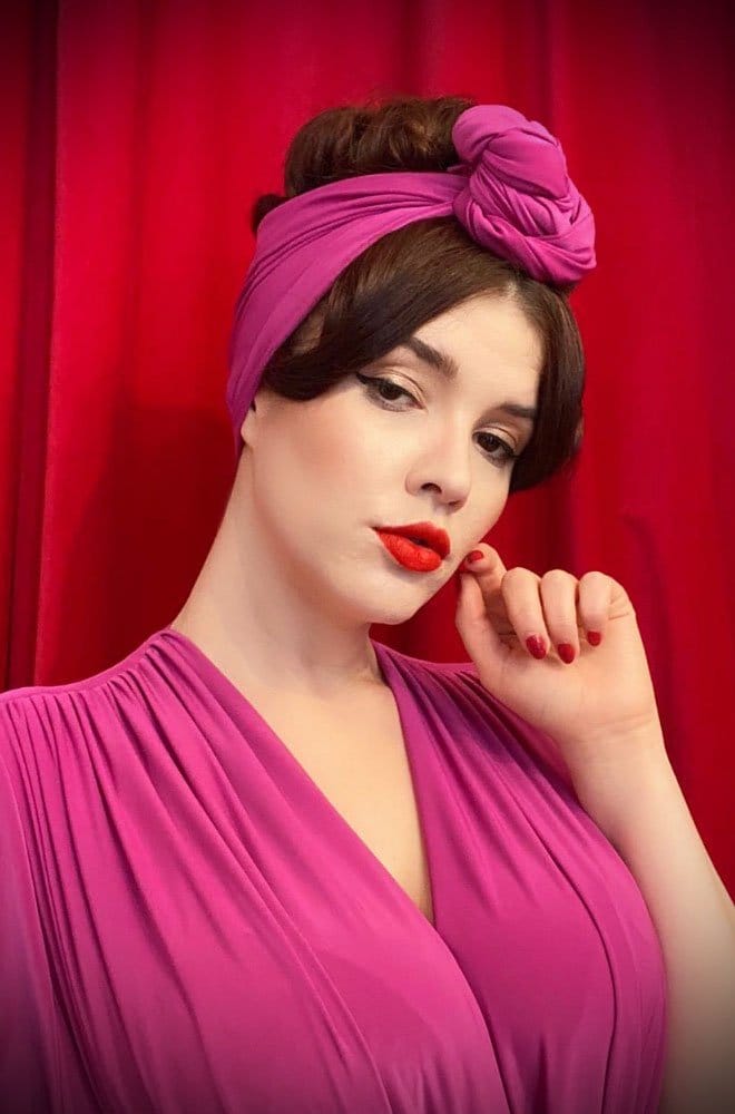 Magenta Hair Scarf image 0