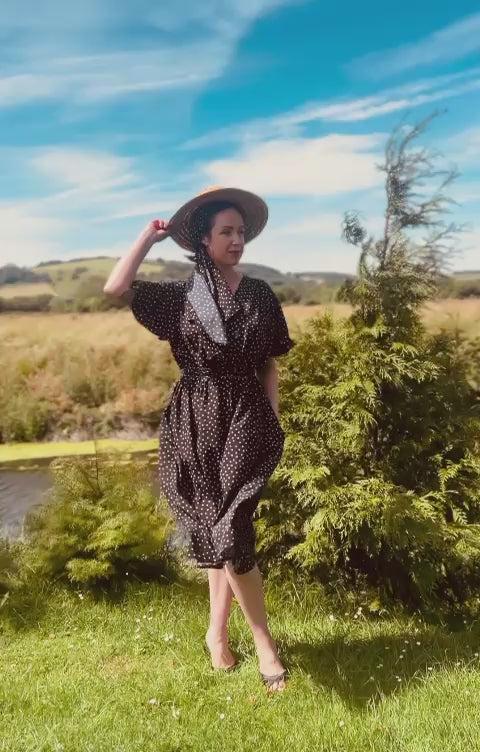 Dotty Flutter Sleeve Claudia Dress