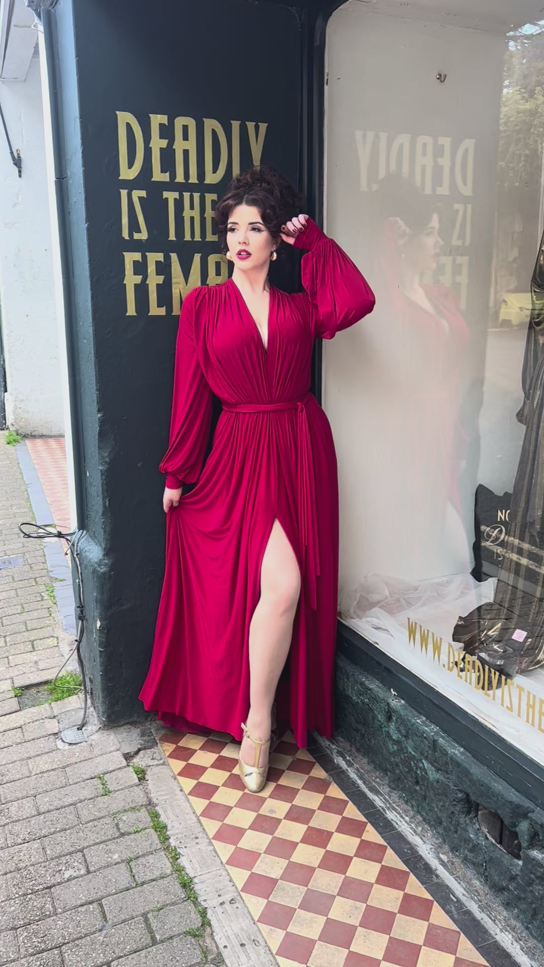 Red Claudia Gown