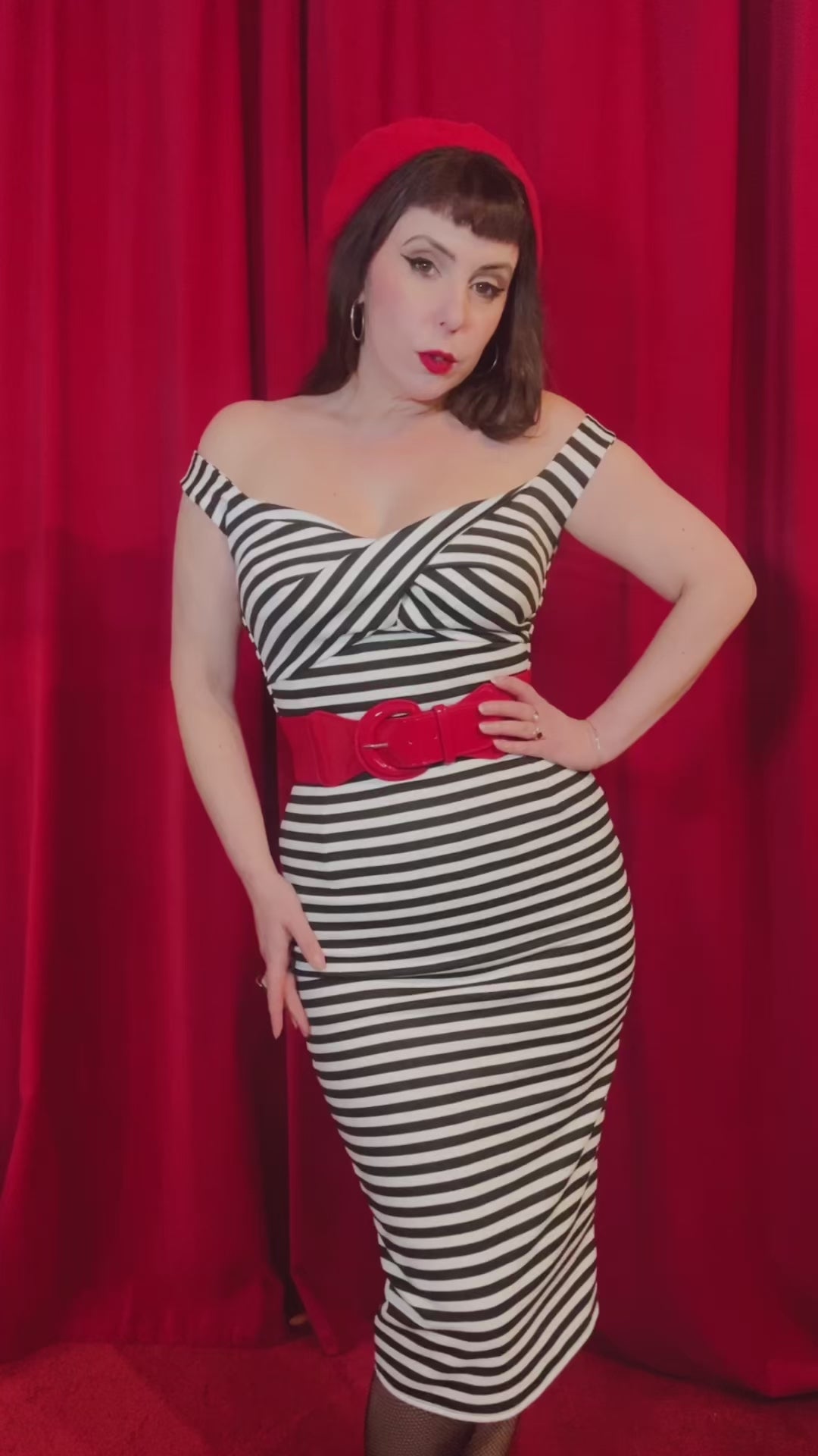 Striped Bettie Wiggle Dress