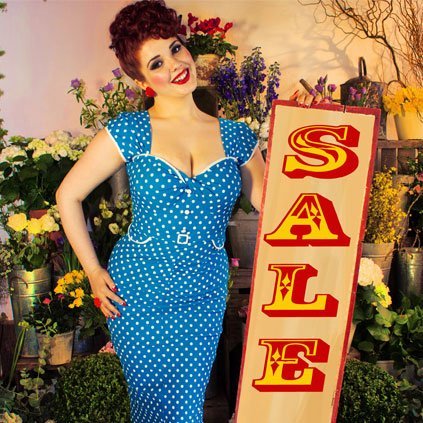Deadly is the Female Sale - reductions on Pinup Girl Clothing, Stop Staring, Trashy Diva, Ruby Shoo, Tatayana, Esther Williams swimwear and more!
