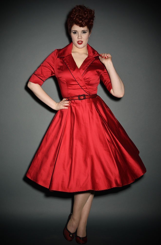 Deadly Dames red Haunted Housewife Dress at Deadly is the Female