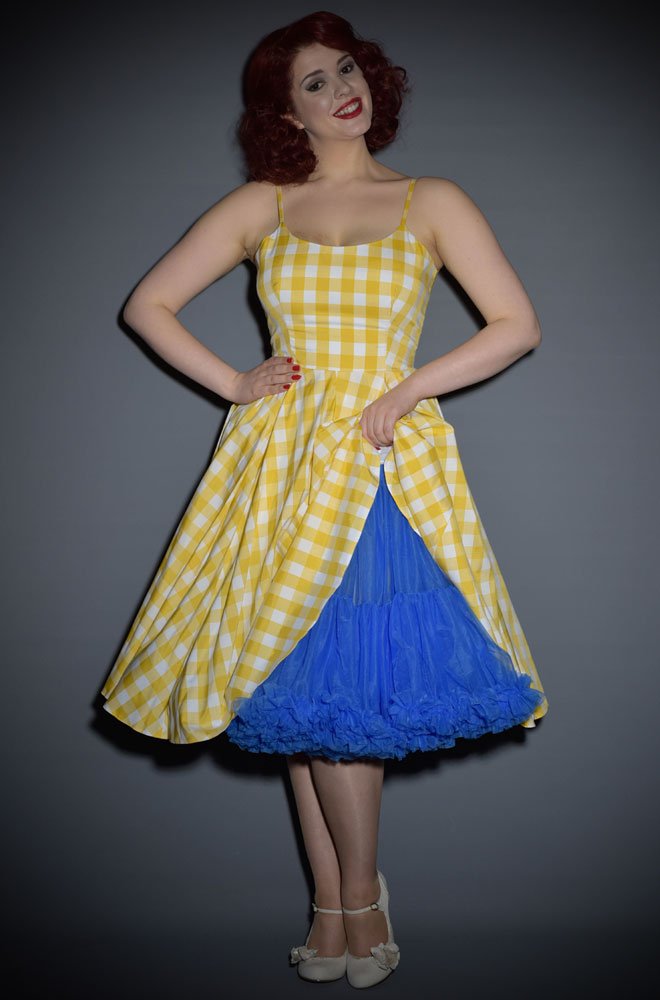Vintage Style Blue Chiffon Petticoat at Deadly is the Female