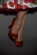 Pinup Dorothy Shoes in Red Sequins