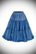 This vintage style Navy 50's Chiffon Petticoat, also sometimes called a crinoline, is soft and comfortable under your favourite swing dress or circle skirt.