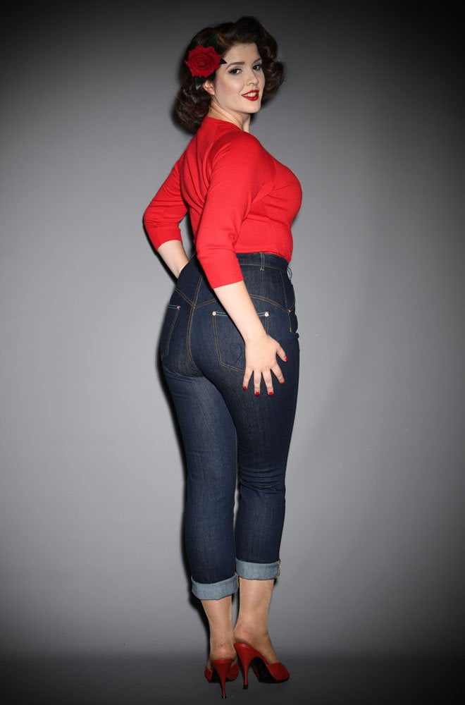 Lady K Loves Blue Classic Jeans - stretch denim with a high waist and slim leg. We are one of the only places in the UK where you can try these jeans on.