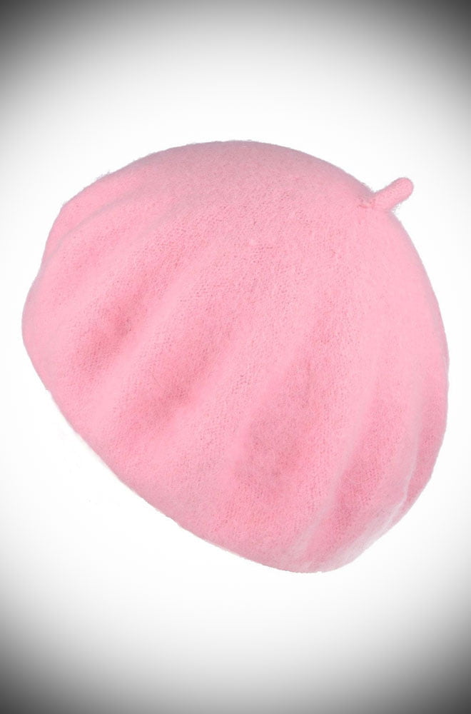 Add a pop of colour and a dash of vintage style with our Pink Cutesy Beret. Perfect for bad hair days. 50% wool 50% acrylic