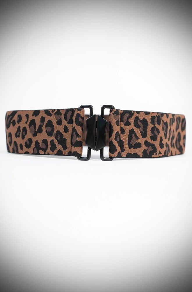 Leopard Cinch Belt by Unique Vintage UK stockists