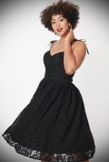 The Black Lace Dita Swing Dress - a lace swing dress, designed to turn heads! Deadly are official stockists of Unique Vintage