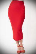 The Red Cyd Midi Skirt is a 1950s inspired knit skirt. The ideal way to add some vintage-inspired style to your wardrobe, day or night. 