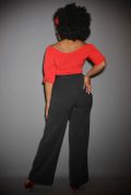 Wide leg Black Sailor Pants are a vintage classic! These trousers are comfortable and stylish - our favourite combination!