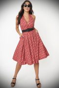 Bandana Swing Dress - a beautiful 50s style halter dress with pockets. Deadly is the Female are official stockists of Unique Vintage.