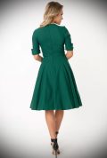 Green Delores Dress - an effortlessly elegant 50s style dress. A perfect vintage dress, from sunny picnic to work day to wedding guest.
