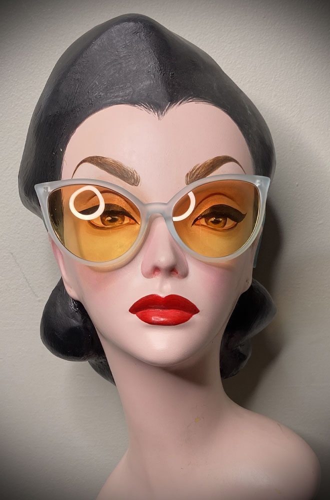 Vintage-style Sky Cassie sunglasses at Deadly is the Female. Effortlessly add some modern pinup glamour to your day!