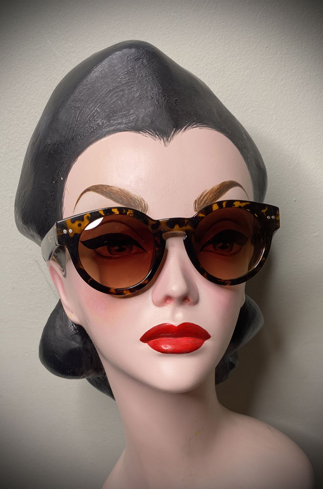 Vintage-style Tortoiseshell Cate Sunglasses at Deadly is the Female. Effortlessly add some pinup glamour to your day!