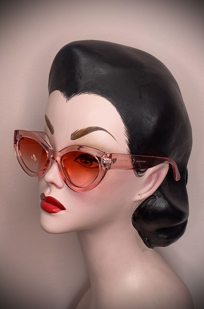 Vintage-style Pink Gwen sunglasses at Deadly is the Female. Effortlessly add some sassy, pinup glamour to your day!
