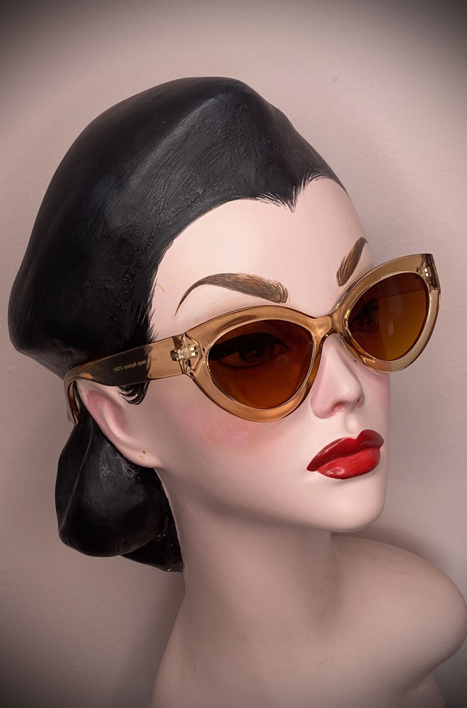 Vintage-style Sunset Gwen sunglasses at Deadly is the Female. Effortlessly add some sassy, pinup glamour to your day!