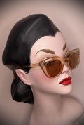 Vintage-style Peach Jessie Sunglasses at Deadly is the Female. Effortlessly add some sassy, pinup glamour to your day!